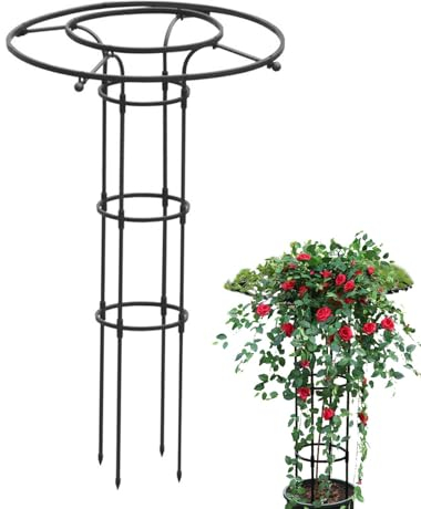 Topfpflanzen-Gartenspalier - Rankhilfe Für Kletterpflanzen Im Freien | Vertikales Gartenspalier | Topfspalier Für Topfpflanzen | Rostfreies Rankgitter Aus Metall Zur Unterstützung Von Weinreben