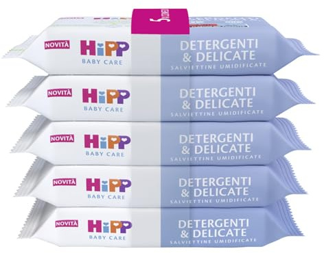 HiPP - Salviette Neonato, Detergenti & Delicate Neonati, 15 Confezioni da 48 Salviettine Ciascuna, Salviette Umidificate, Senza Plastica, Bambini, Neonato