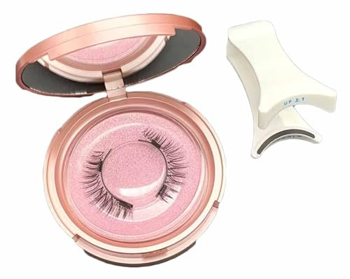 Dalarey Pestañas magnéticas con aplicador Pestañas magnéticas Kit de pestañas magnéticas Pestañas autoadhesivas reutilizables con aplicador Imanes suaves Pestañas postizas(Color:Natural*2)