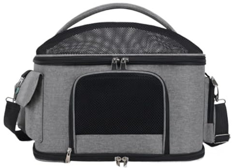 RUVOO Katzenbox Transporttasche Katze Faltbare Transporttasche Für Haustiere, Reisekapsel, Schultertasche, Katze, Hund, Rucksack Transportbox Katze(Color:G)