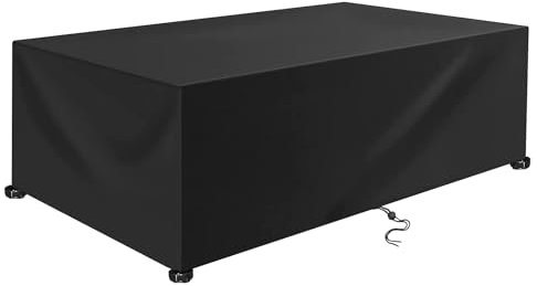 Housse Salon de Jardin, Housse Table de Jardin Imperméable, 420D Oxford Tissu Bâche de Table Exterieur Housse de Protection Meubles-Black|| 60x60x60cm/24x24x24in