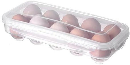 Eier Behälter Eierbehälter Mit Deckel 10/18 Eier Aufbewahrungsbox Eier Box Mit Deckel, Eier Transportbox Kunststoff, Für Kühlschrank, Küche, Transparent