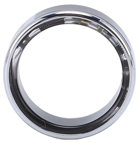 Smart Ring Gesundheits Tracker für Männer und Frauen, Edelstahl Fitnessring mit Mehreren Sportmodi, Fitness Tracker mit Display für Radfahren, Laufen