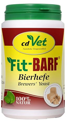 Fit-Barf Bierhefe für Hunde & Katzen 200 g | Bierhefe-Pulver für Hunde und Katzen - Natürliche Vitamin-B-Quelle zur Barf-Ergänzung