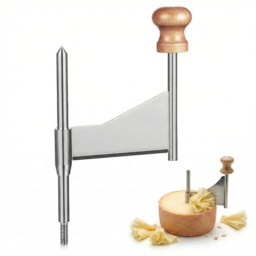 Cheese Curler, Cheese Wheel Cutter Stainless Steel Butter Chocolate Shaver Manual Grater Cheese Flower Maker to Create Beautiful Rose-Shaped Cuts Revealing Its Rich Flavor Not Include Base, 3.5“
