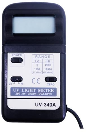 Luxmètre numérique 0-1999uW/cm2,2000-19990uW/cm2, 290-390nm(UVA,UVB),Luminomètre UV UV-340A
