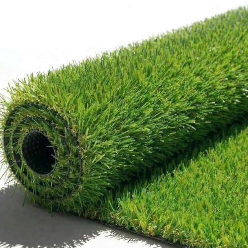 Prato Sintetico 50MM, Erba Artificiale Verde 50 Millimetri Calpestabile per Terrazze, Balconi, Giardini, Aree Gioco e Bordi Piscina (1x10 Metri (10m²))