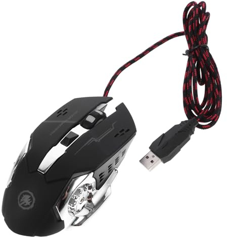 Uonlytech Souris de Jeu Filaire X9 6d, Souris USB Optique pour Ordinateur | Dpi Réglables, Design Ergonomique, Abs Noir, Patins Antidérapants et Résistants à L’usure