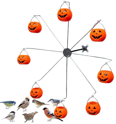 Masoog Distributore di mangime per uccelli, per esterni, con otto secchi di, per il birdwatching, decorazione per il giardino e il prato