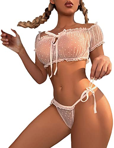 Générique Lingerie pour Femme Sexy Lingerie Femme Nuisette sous Vetement Ensemble String Body Sexy Ouvert Entre Jambes Dessous de Robe Bodystocking Vetements Sexi en Tenue Legere Hot