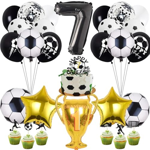 Garçon Déco foot anniversaire garçon Football, Décoration de Football de Fête, Kit Decoration Anniversaire Football, Ballon de Football Anniversaire