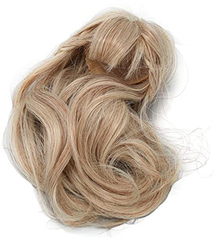 Phefop Perruque Longue Bouclée de Poupée, Perruque de Poupée de Cheveux Synthétiques à Haute Température avec Une Texture Douce pour Les de Tour de Tête de 6,1 à 6,7 Pouces (Brun Gris fumé)