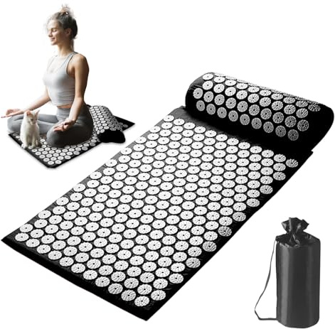 Spike Mats - Ensemble De Massage Pour Tapis De Méditation, Tapis De Méditation À Pression Dorsale, Ensemble De Massage Avec Oreiller Pour La Relaxation Musculaire Et La Réduction Du Stress, Soulageant