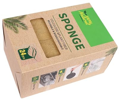 CAZSTYK 12/24 spugne per la pulizia in fibra di cocco in sisal, spugnette abrasive per la pulizia della cucina e degli uffici in fibra naturale