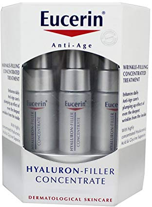 Eucerin Hyaluron-Filler Concentrate Anti-Aging Cream with Enhanced Hyaluron-Filling Effect for Wrinkles Removal, 6x5ml