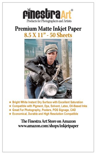 8.5 X 11 Premium Arctic Matte Inkjet Photo Paper - 50 Sheets