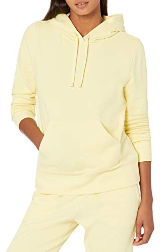Amazon Essentials Women's Fleecehoodie (finns i plusstorlek), Ljusgul, XXL