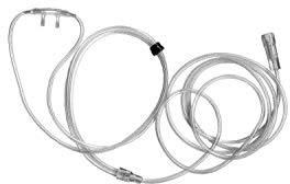 Cannula Nasale monopaziente per adulti per Ossigenoterapia con tubo antischiacciamento - Distributore nasale 15 x 11 mm