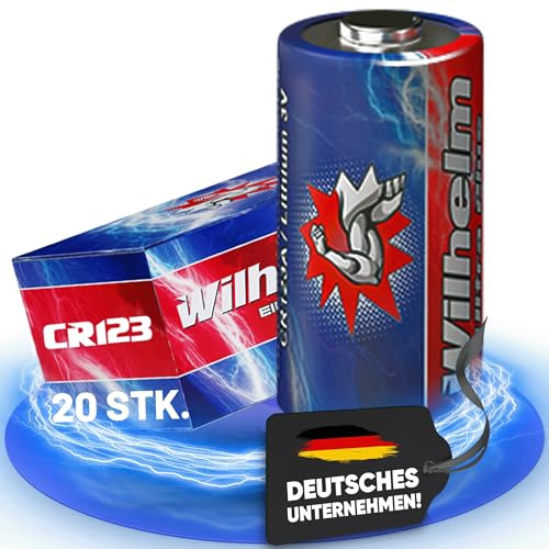 Wilhelm CR123A Lithium Fotobatterien 3V Photobatterien – 20 Stück