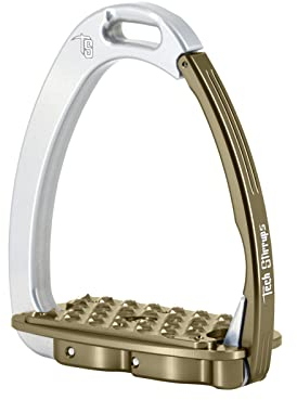 Tech Stirrups Venice Evo Sicherheitssteigbügel, Farbe:Silver/Brown