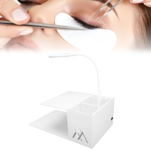 Wimpernverlängerung Kissen Regalständer, Ergonomisches Make-up Tool Organizer Ständer Acryl Regal mit LED-Licht für Wimpernkissen