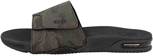 Reef Slipper Fanning Slide, Olive (olive camo), 46 EU