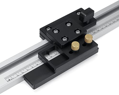 Acofuns Troncatrice a doppio strato Elettrica Sega Circolare Rail Track Table Stop Strumenti per la lavorazione del legno Limite di lavorazione del legno