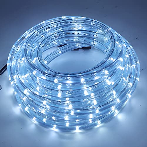 Wisada 5M LED Lichtschlauch Außen, 36 LEDs/m 220V Indoor Kaltweiß LED Schlauch Leuchtstoffröhre,Manueller 8-Funktions-Modus Outdoor LED Lichter Wasserdicht Lichterschlauch für Weihnachten Partydeko