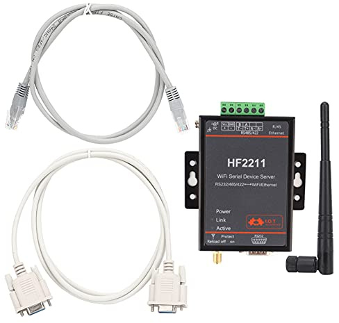 HF-2211 Serial to Ethernet Converter Device Server RS232 RS485 RS422 to WiFi Network Module with Wide 5-36VDC Input