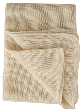 Lilano, Dicke Baby Decke, 100% Wolle (kbT), 90x85 cm (Natur)