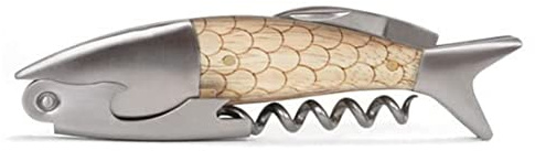 FAFAXOXO Unique Fish Corkscrew, Professional Waiters Corkscrew Wine Key Bottle Opener,Manual Wine Key for Servers, Waiters, Bartenders and Home Use