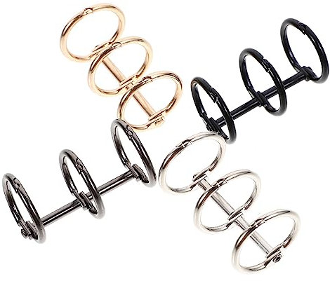 Cabilock 4stücke Metall-buchbinderringe Dreiloch-binderringe Für Loseblattordner Ersatzringe Für Notizbücher Und Scrapbooking