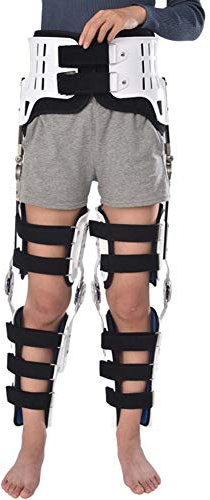 Ortesis de rodilla con bisagra Rodillera ortopédica con bisagras con almohadilla para el pie, rodillera de metal Rodillera transpirable ajustable Protección fija para estabilización de recuperación E