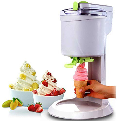 Sorbetière Soft Serve, Maison 1L Grande Capacité Machine À Crème Glacée Bricolage Cuisine Automatique Mini Sorbetière Aux Fruits Sain Facile Un Interrupteur, sans Bpa pour Faire Une Variété de Crème