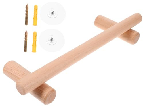 jojofuny 2 STK Kleiderständer aus Holz magnetische handtuchstange wandmontierter Kleiderständer Wandgarderobe Handtuchhalter kein Lochtuchhalter Nicht porös Turmaufhänger Hängestange Bambus