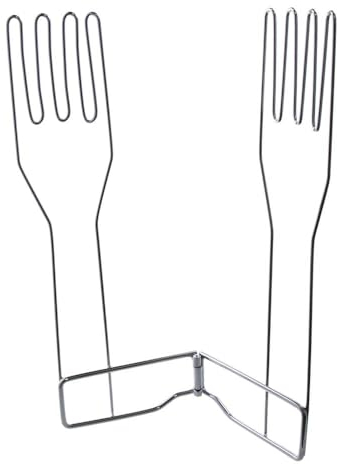 gifthub Multi-Purpose Gloves Drying Rack,Carbon Steel Collapsible Gloves Holder,Practical Glove Drain Stand Silver Vertical Glove Support for Kitchen