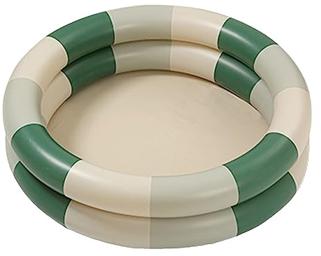 Piscina Infantil Inflable Piscina Inflable Bebé Retro Piscina Inflable Familia Estilo Lindo Piscina de Agua Engrosada para Juegos en Interiores o Exteriores (Raya Verde)