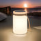 Postlucky Lámpara de Mesa Solar para Exterior 2en1 Lámparas de Mesa LED Recargable Regulable Blanco Cálido y RGB LED Lámpara de Mesa Inalámbrica IP44 Impermeable para Interior Jardín Terraza