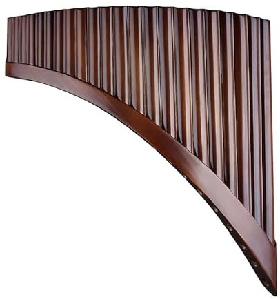 Professionelle Panflöte 22 Röhren C-Taste Braune Panflöte Panflöte Volksholzblasinstrument (Color : 22-C-LEFT)