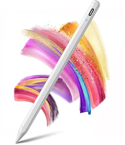 Stylus Pen for with Palm Rejection, Active Pencil 2nd Generation Compatible with Pro 11/12.9‘’ (2018-2024),10th/9th/8th/7th/6th Gen, Mini 5/6th Gen,Air 3rd/4th/5th Gen