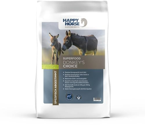 Superfood Donkey's Choice für Esel, Mulis & Maulesel | 14 kg | Getreidefrei & melassefrei | Energiearmes Müsli mit Kräutern & hohem Rohfaseranteil | Mineralfutter für leichtfuttrige Equiden