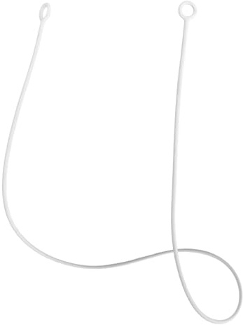NECXON Earplug Lanyard, Tug-Resistant Safety Cord, Silicone, White, Earplug Connector Cord, Anti-Lost, Prevents Earplugs from Falling, Running, Climbing, Commuting, Festivals, Activities, Travel