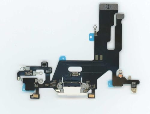 Sintech Porta di Docking USB con Antenna e Microfono Compatibile con iPhone 11 Lightning, Colori:Bianco
