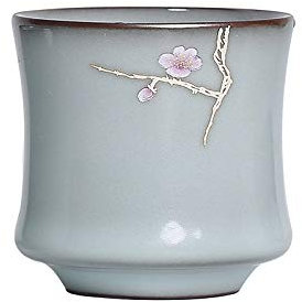 Juego de té chino, taza de té pintada a mano, taza de té Ge Kiln, juego de té de cerámica Kung Fu, taza de té pequeña, apertura maestra, taza individual, regalo, tazón de té pequeño, juego de té hecho