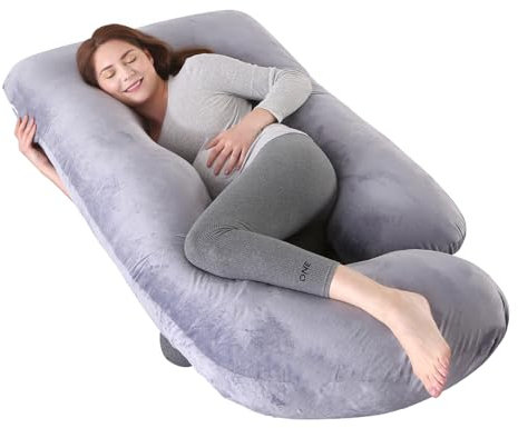 Pregnancy Pillow, G-Shape Full Body Pillow, Maternity Pillow for Side Sleeper, Pregnancy Body Pillow for Pregnant Women Suppor, Ideal for Back, Belly & Hip Relief with Washable Cover