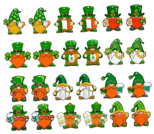 TOPBATHY Stücke St Patricks Tag GNOME Holz Zeichen St Patrick Decor St Patricks Tag Tür Zeichen