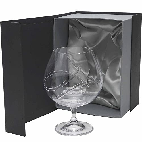 Gala&K | Set de 1 copa de cristal para coñac o brandy | Tallada a mano | Colección GASTRO.