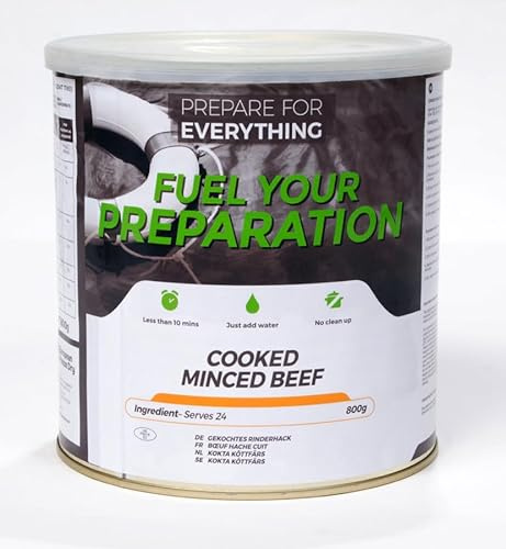 Fuel Your Preparation – Viande de Bœuf Hachée Cuite Lyophilisée – 800 g (24 Portions) | Conservation 25 Ans |