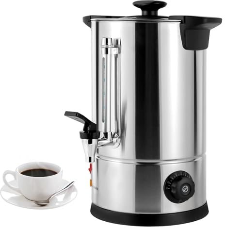 Percolateur À Café Professionnel En Acier Inoxydable - Distributeur De Boissons Chaudes À Infusion Rapide, Bouton De Contrôle De Température De 30 À 110 °C For Maison, Fête, Bureau, Hôtel(15L)