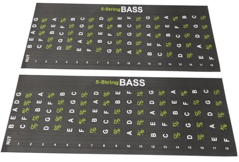 FRCOLOR 2 pezzi Adesivi per Tastiera Chitarra Decalcomanie Scala Note Resistenti Strumenti Pratici per Principianti Facili da Applicare e Riutilizzabili senza Residui Dopo la Rimozione